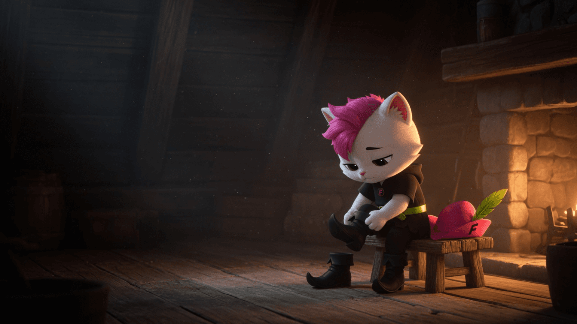 Once upon a time, a cat put on boots.